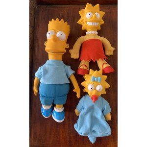 Vntg 1990 Bart Lisa Maggie Simpson Lot 20th Century Fox Matt Groening Dan Dee
